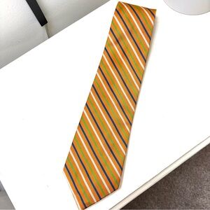 Rooster Handmade Silk Striped Tie.